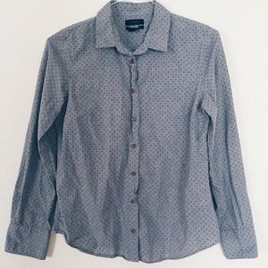 J. Crew Perfect Button Down Polka Dot Dress Shirt